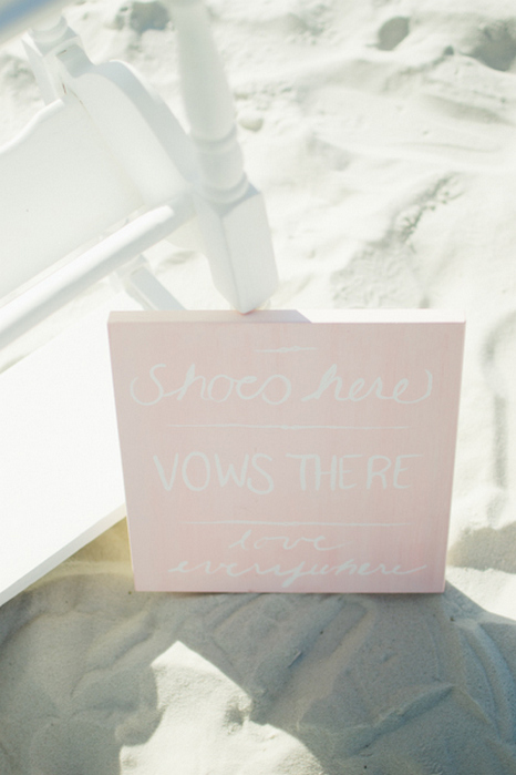 beach wedding sign