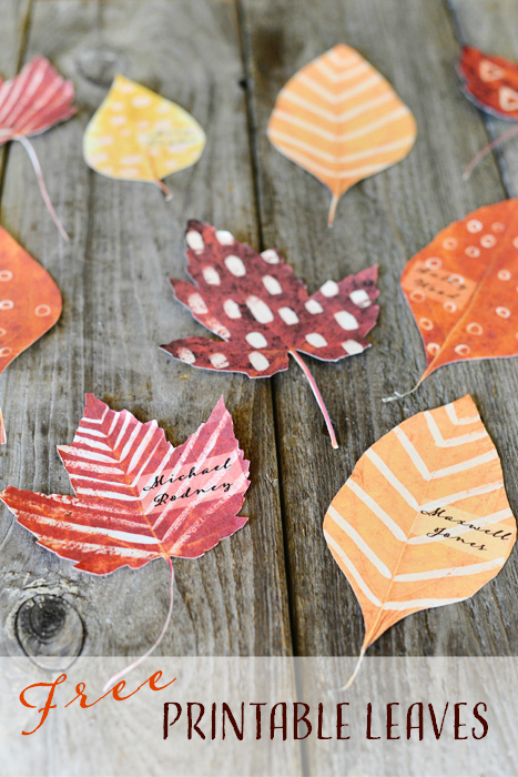 leaf place cards