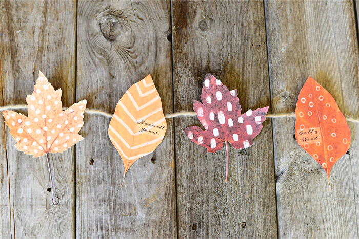 leaf place cards