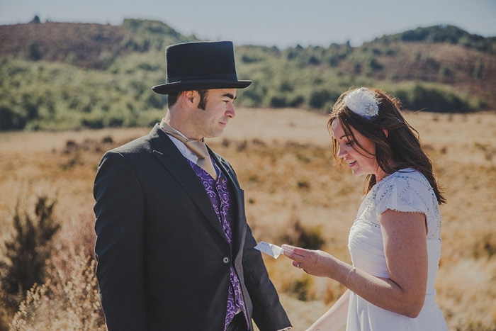 bride reading vows