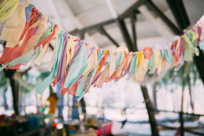 fabric wedding garland