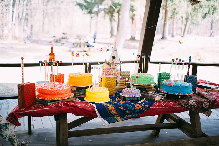 rainbow wedding cakes