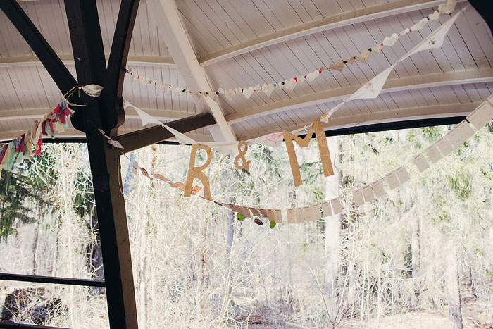 wedding initial garland