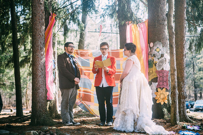 boho outdoor wedding ceremony