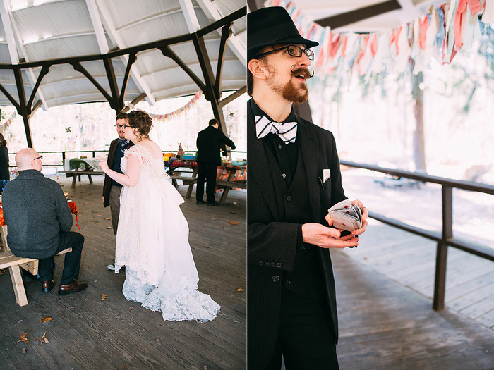 bride and groom at wedding reception