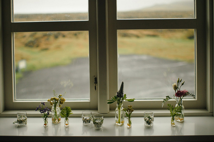 flowers on windowsill 