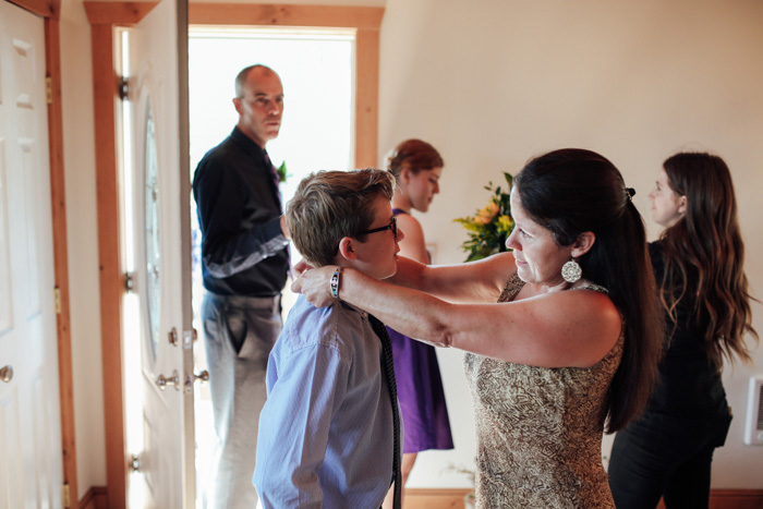 kids getting ready for parents' wedding