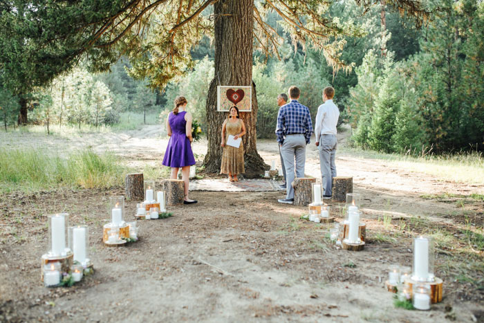 outdoor idaho mountain wedding