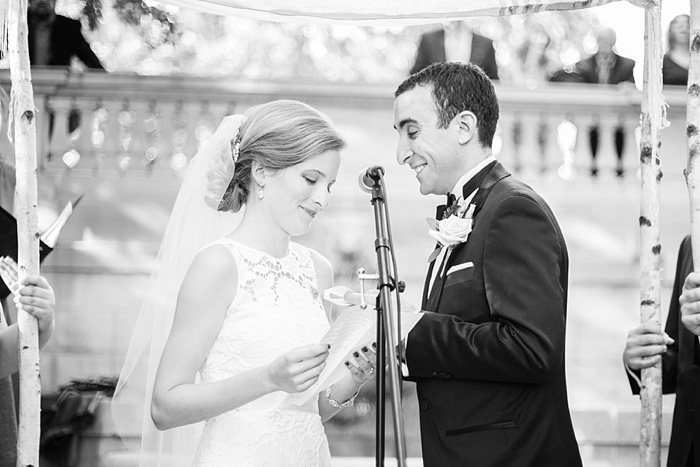 bride reading vows