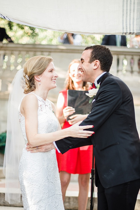 bride and groom at the altar