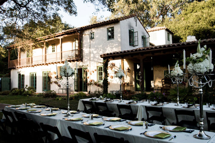 outdoor wedding reception set-up