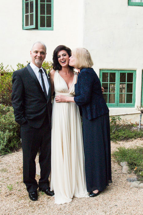 bride with parents