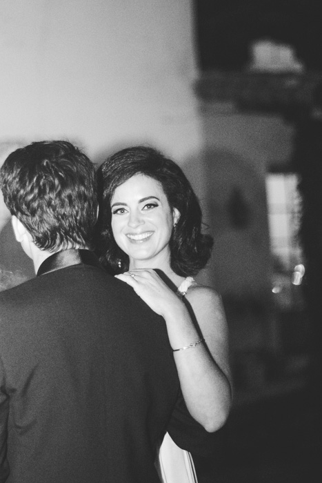 bride and groom dancing