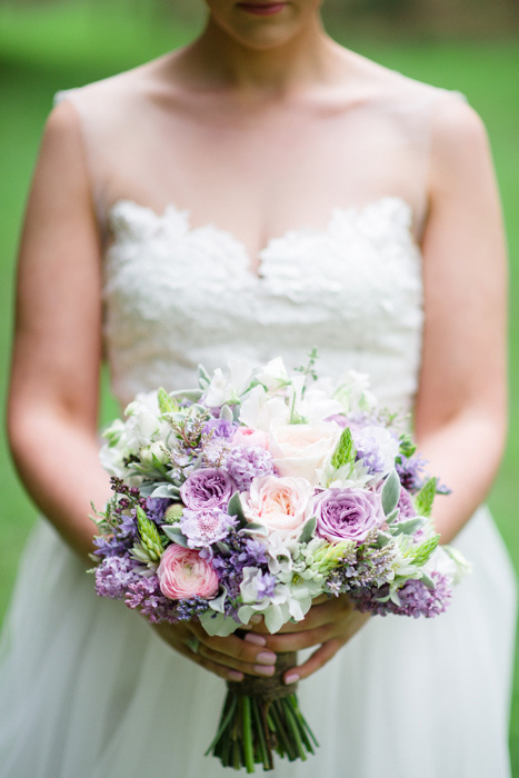 pink and purple wedding bouquet