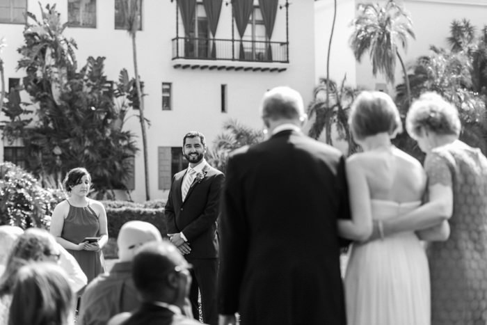 bride walking down the aisle