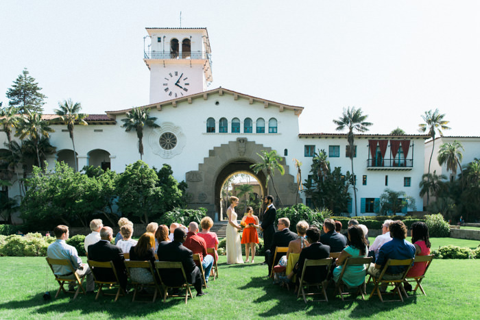 Santa Barbara outdoor wedding ceremony