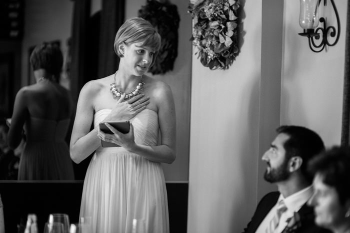 bride giving speech