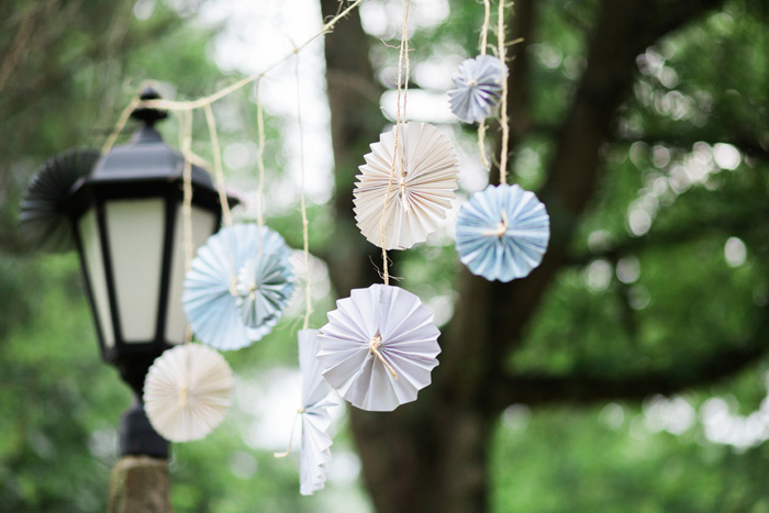 hanging paper pinwheels