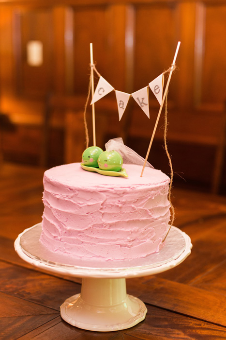 pink wedding cake