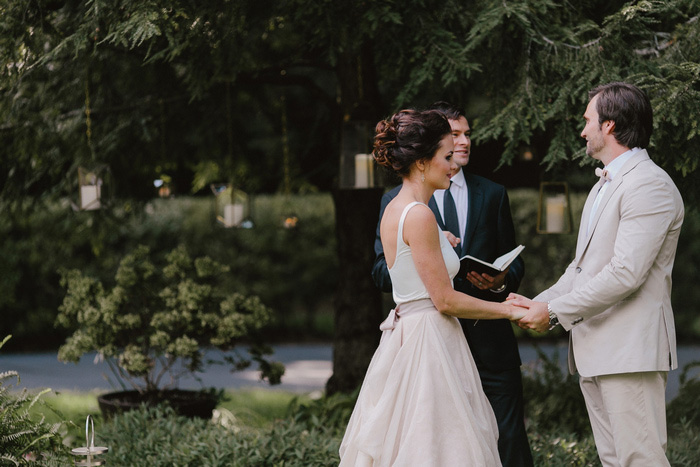 backyard wedding ceremony