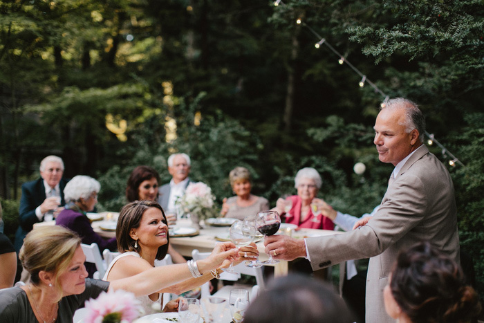 father of bride giving speech