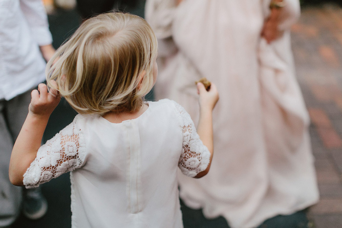 little girl dancing at wedding