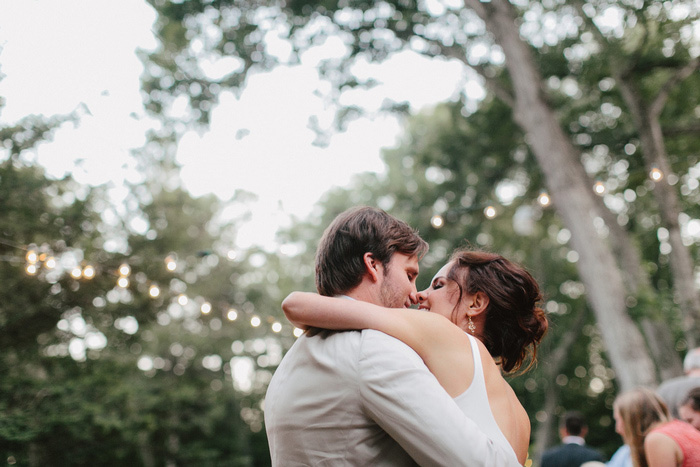 bride and groom dancing