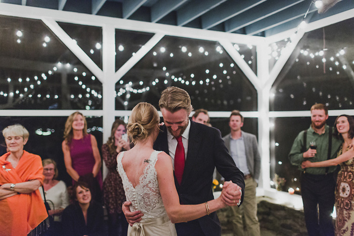 bride and groom first dance