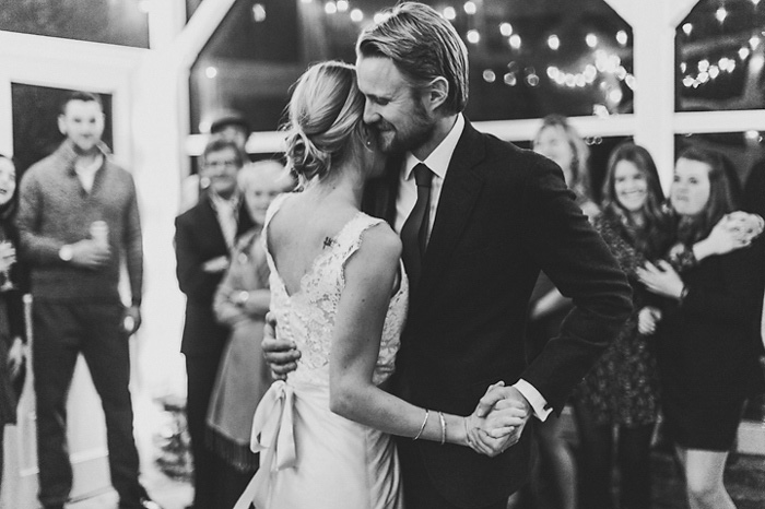 bride and groom first dance