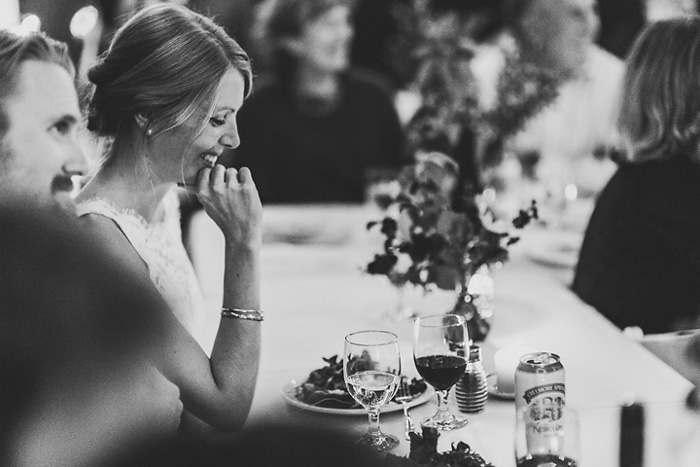 bride at reception