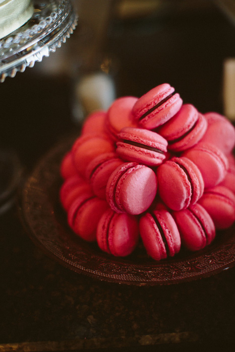 pink wedding macarons