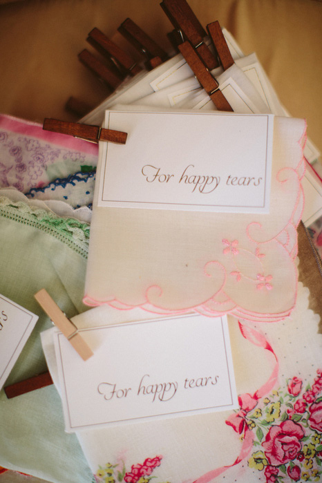 happy tears wedding handkerchiefs