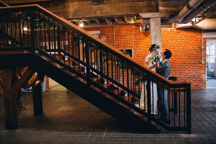 bride and groom first look