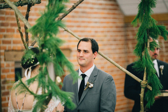 groom at wedding ceremony