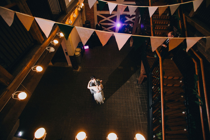 bride and groom first dance