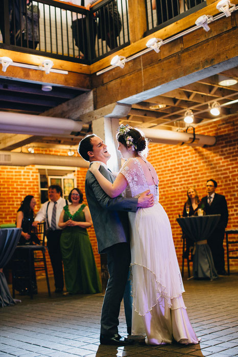 bride and groom first dance