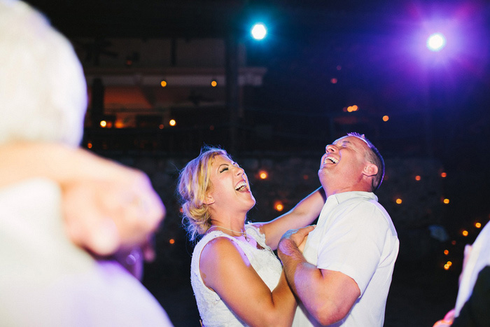 bride and groom dancing