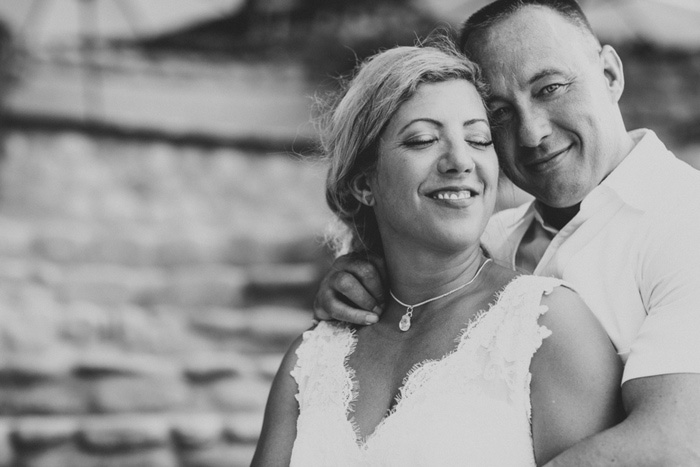 Black and white weddingportrait