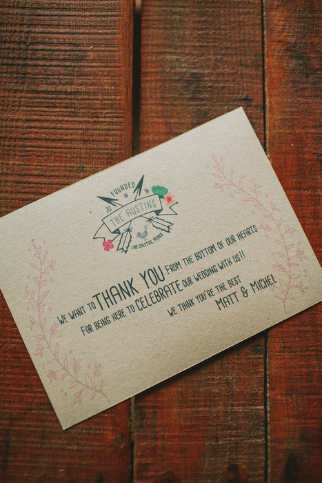 wedding thank you card