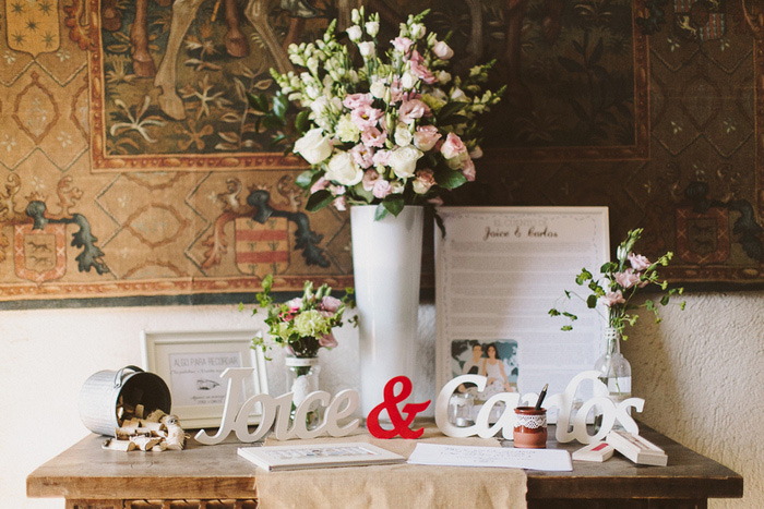 wedding guest book table