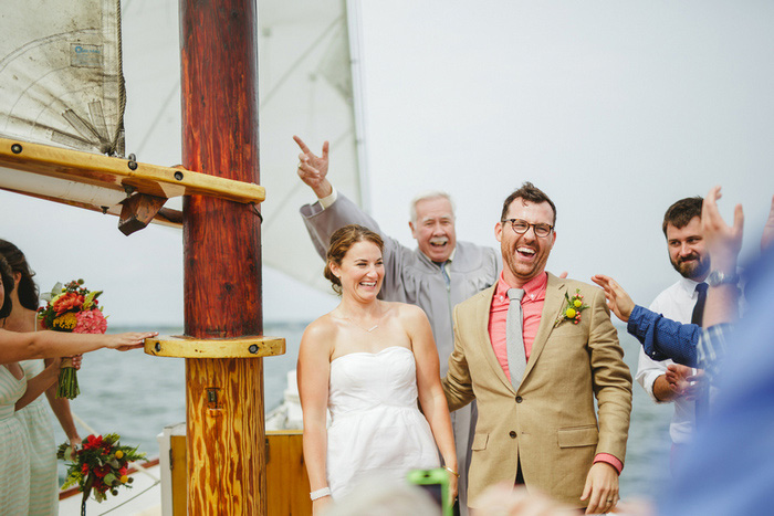 brideand groom being announced as husband and wife