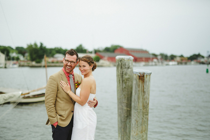 wedding portrait on dock