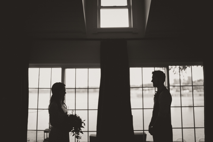 bride and groom silhouette