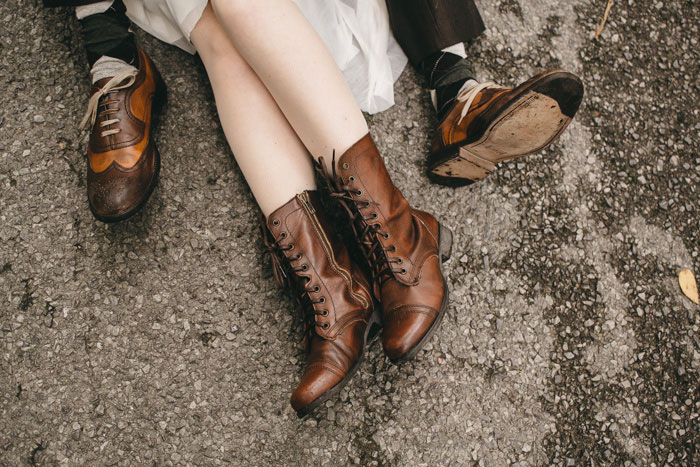 bride and groom shoes