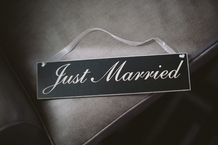 just married sign