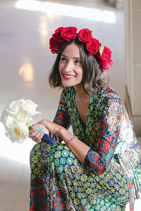 boho bride portrait