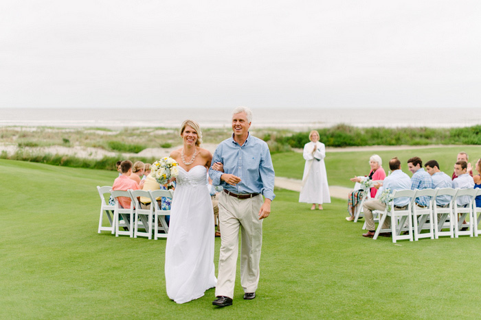 bride and groom walking down the aisle