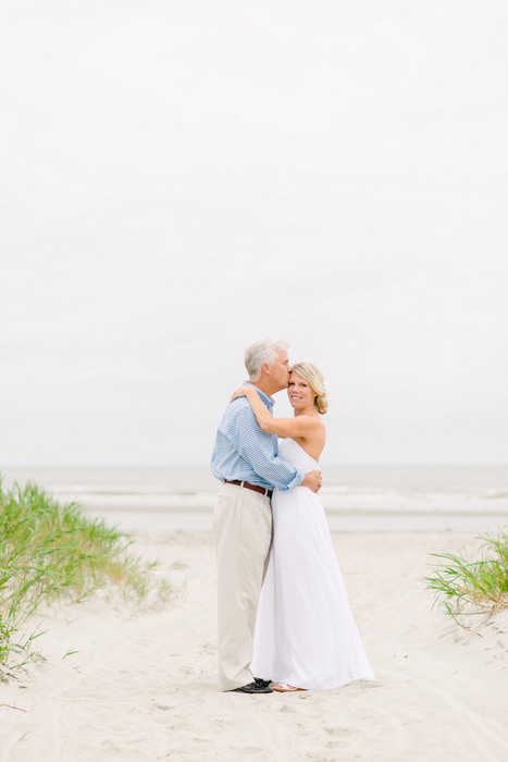 bride and groom portrait at the beach