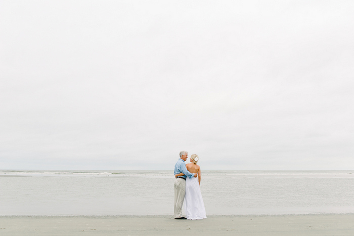 bride and groom on the beach