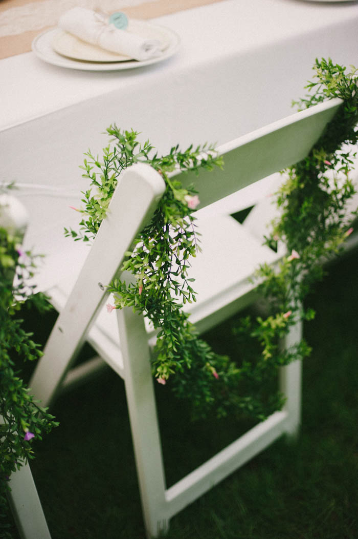 greenery chair garlands